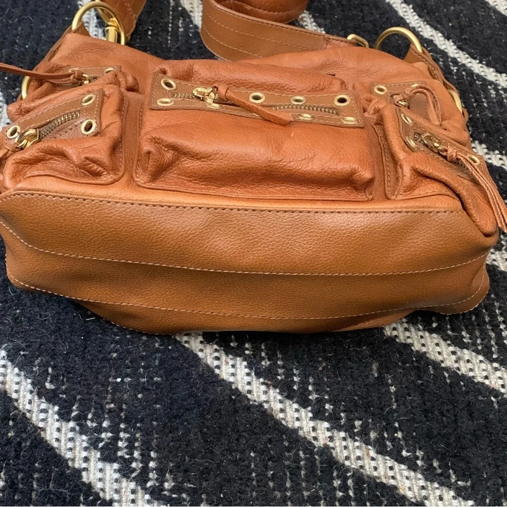 J LO | LEATHER BAG | CAMEL | MATTE GOLD HARDWARE | NWT - Picture 4 of 12